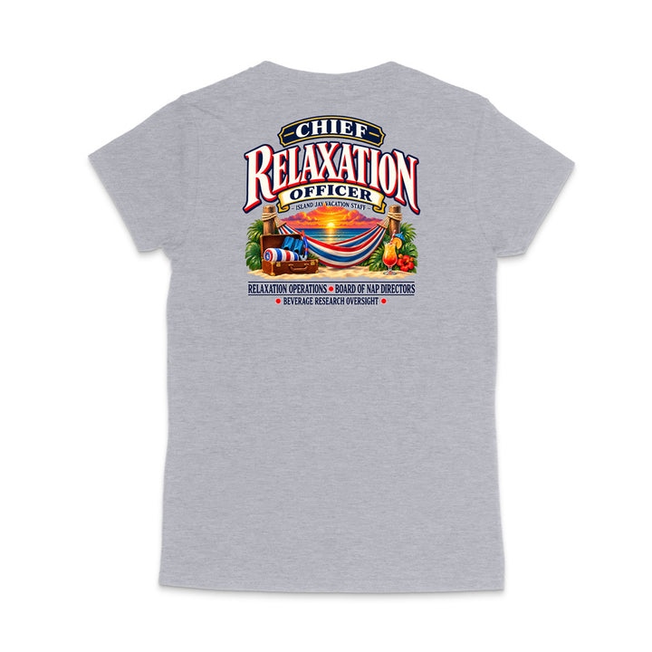 Chief Relaxation Officer WOMEN'S V-Neck T-Shirt