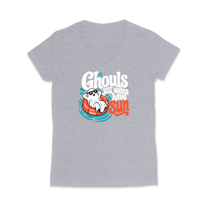 Ghouls Just Wanna Have Sun WOMEN'S V-Neck T-Shirt