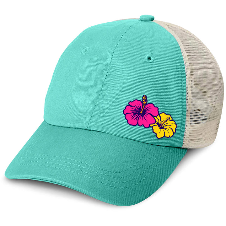 Hibiscus Flower Hat Seafoam Green