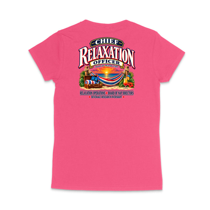 Chief Relaxation Officer WOMEN'S V-Neck T-Shirt