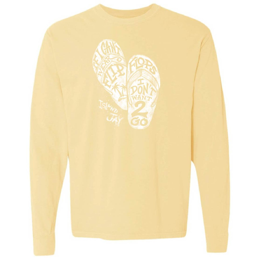 Yellow sweatshirt with white graphic design on a white background