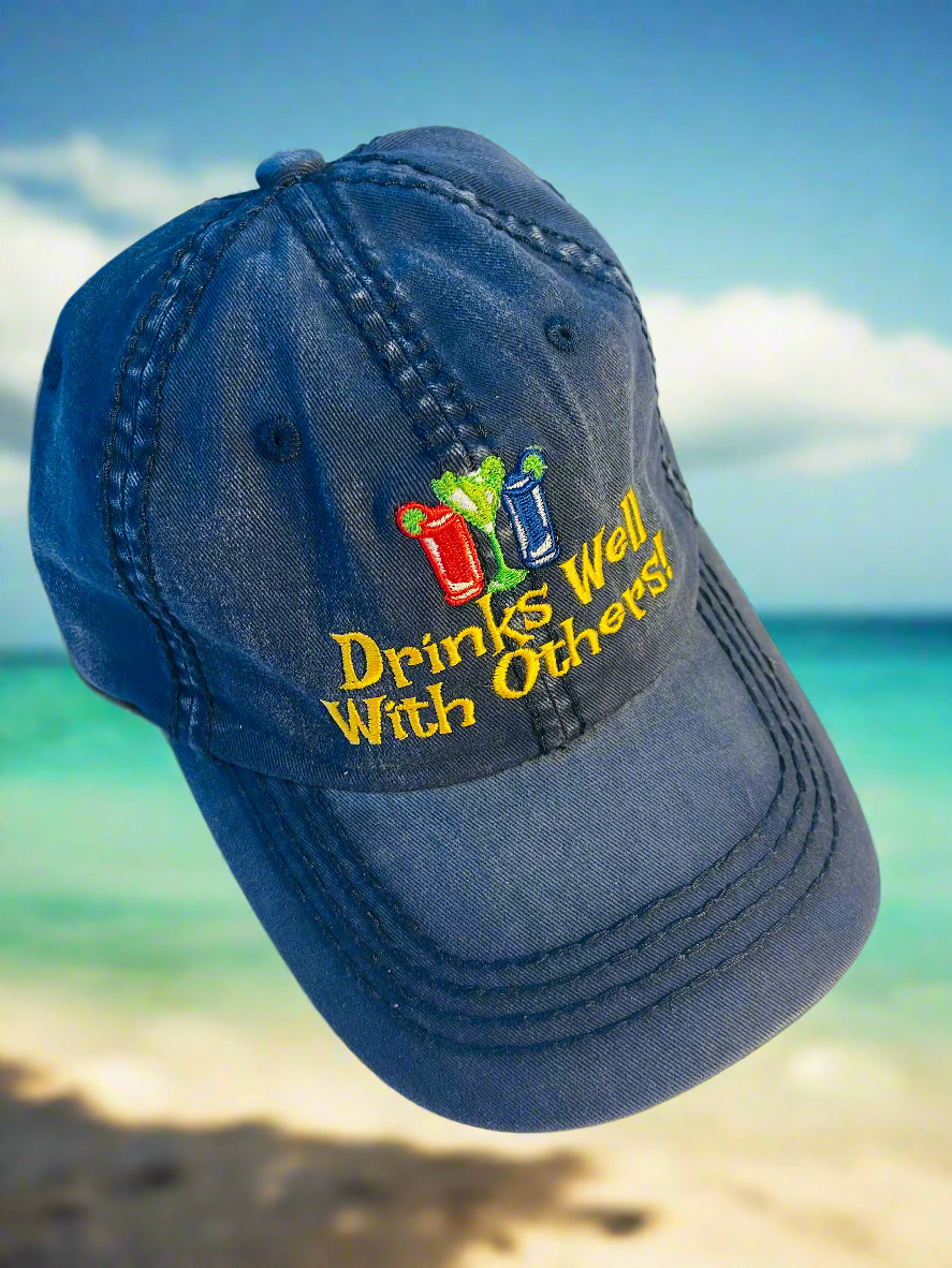 Drinks well with others Navy cap