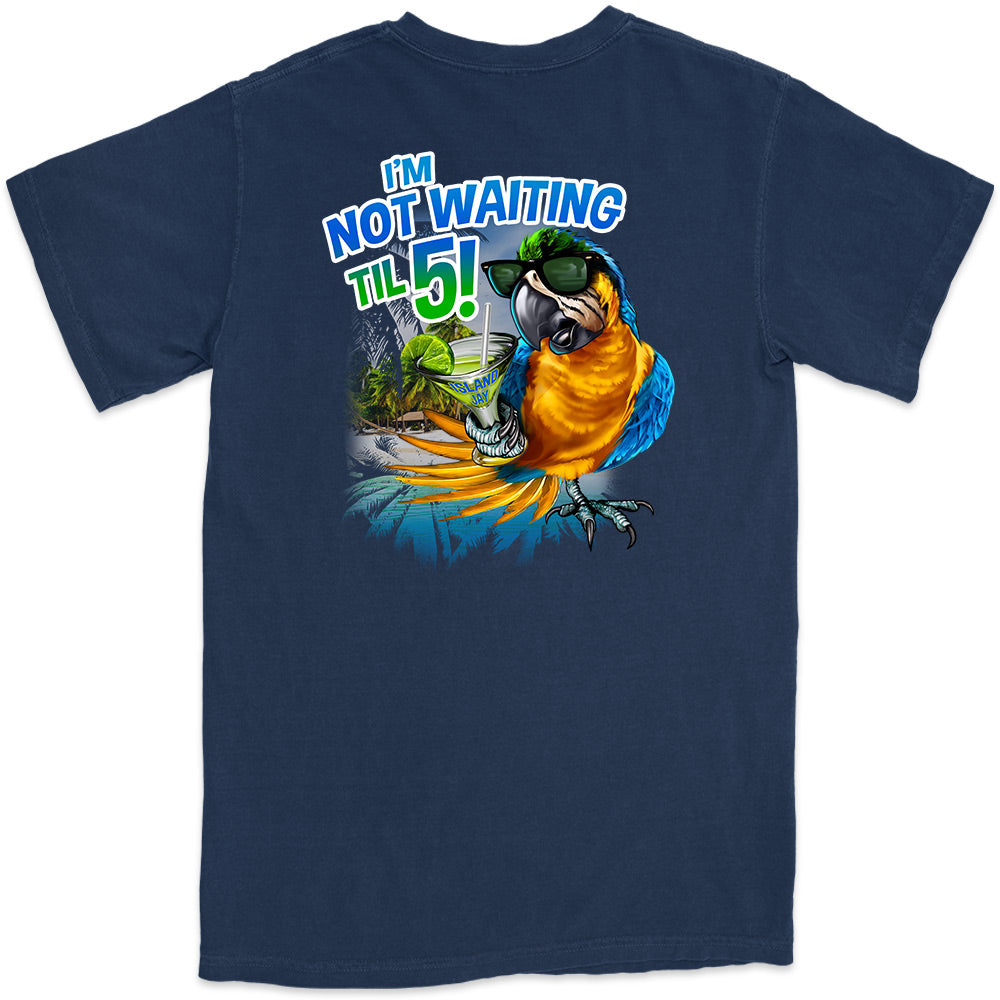 I'm Not Waiting Til 5 Parrot T-Shirt Navy
