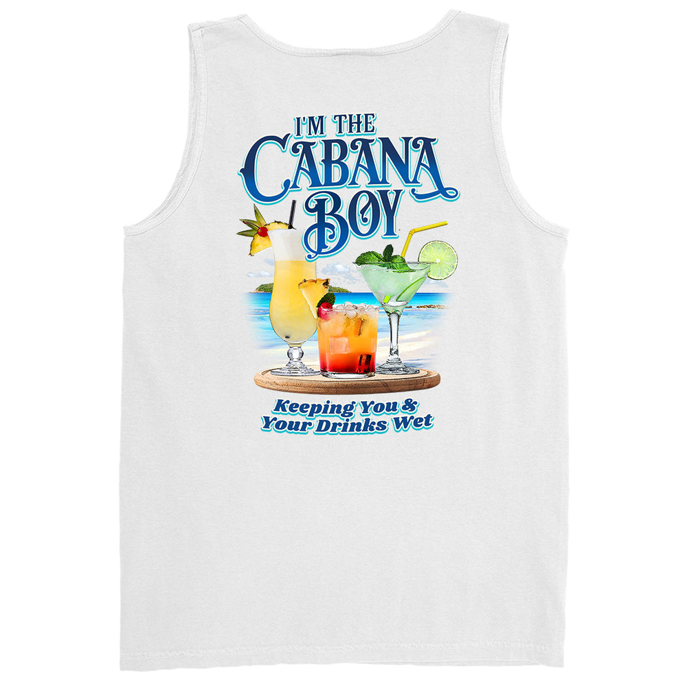 I'm The Cabana Boy - Keeping Your Drinks Wet Tank Top White