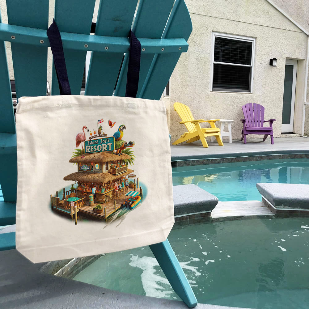 Island Jay's Resort Vintage Tote Bag
