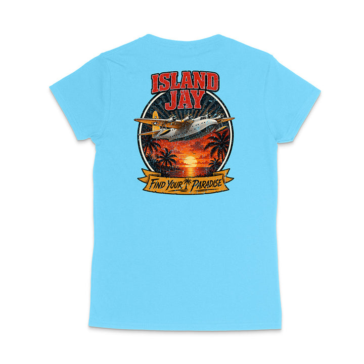 Women's Island Jay Find Your Paradise V-Neck T-Shirt