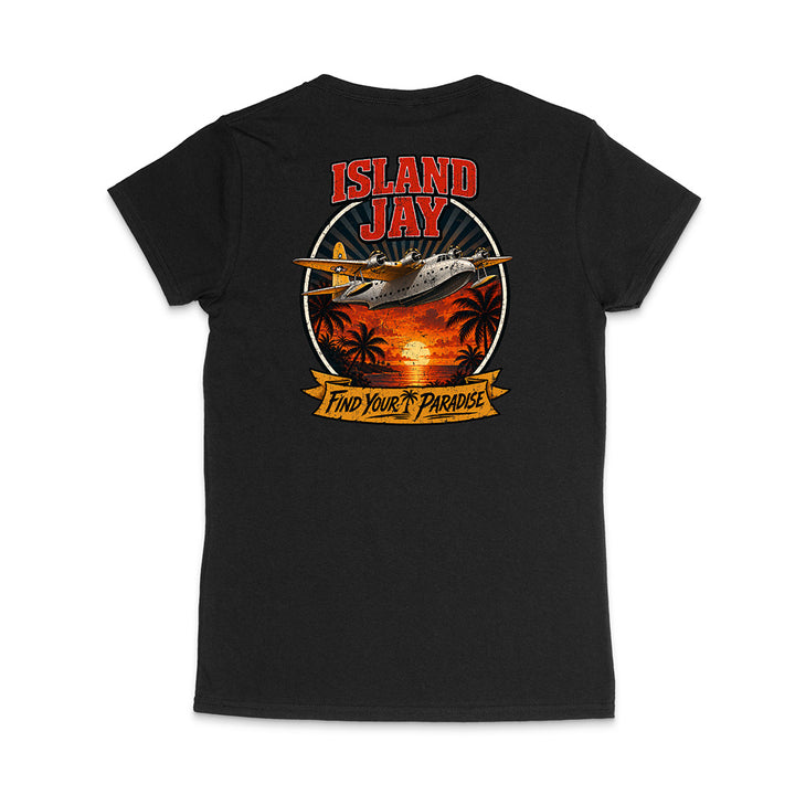 Women's Island Jay Find Your Paradise V-Neck T-Shirt