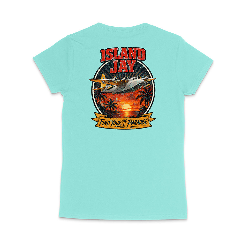 Women's Island Jay Find Your Paradise V-Neck T-Shirt