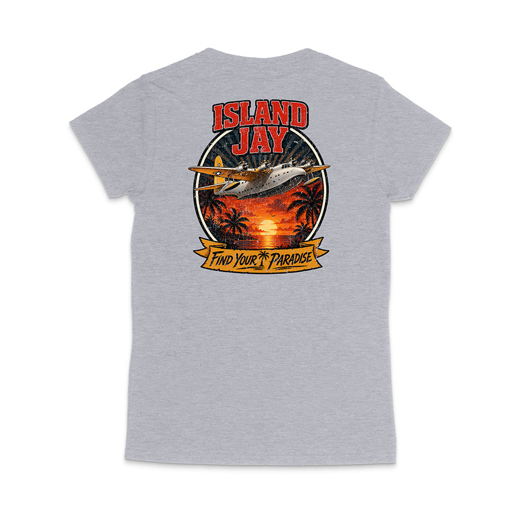 Women's Island Jay Find Your Paradise V-Neck T-Shirt