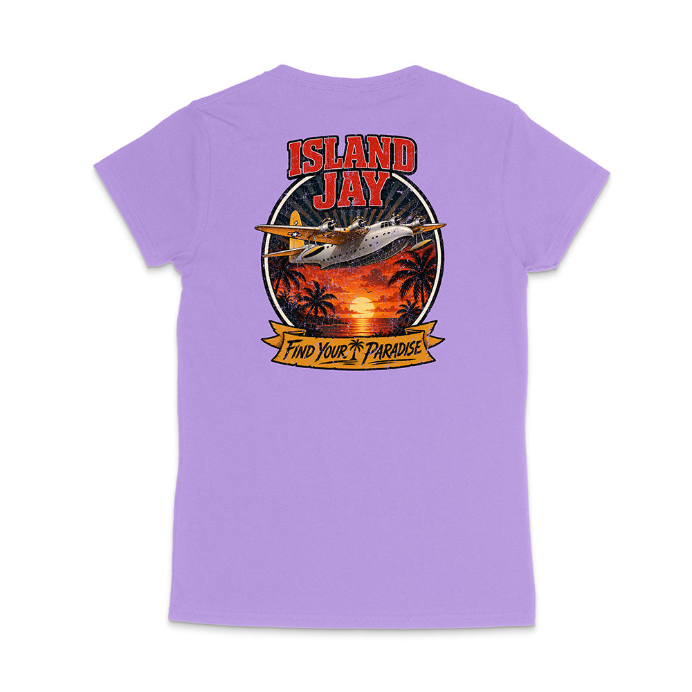 Women's Island Jay Find Your Paradise V-Neck T-Shirt