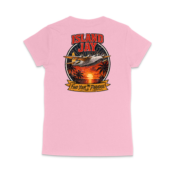 Women's Island Jay Find Your Paradise V-Neck T-Shirt