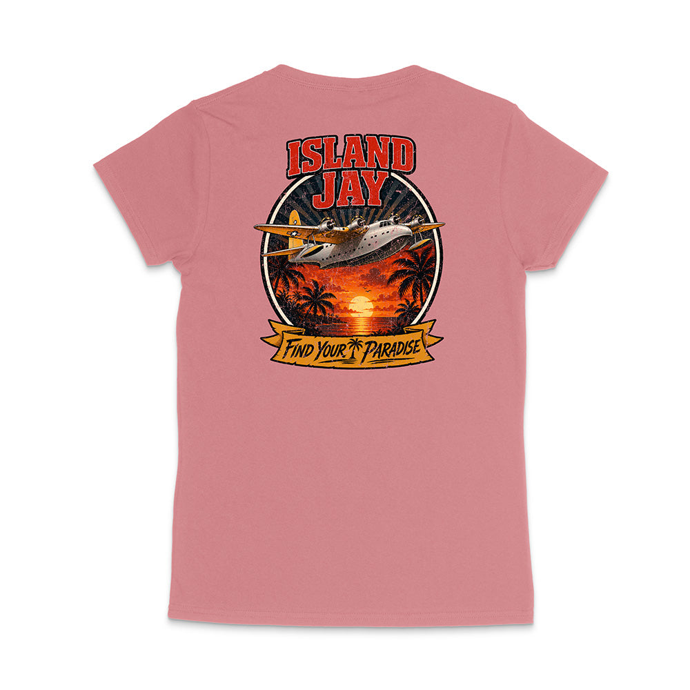 Women's Island Jay Find Your Paradise V-Neck T-Shirt
