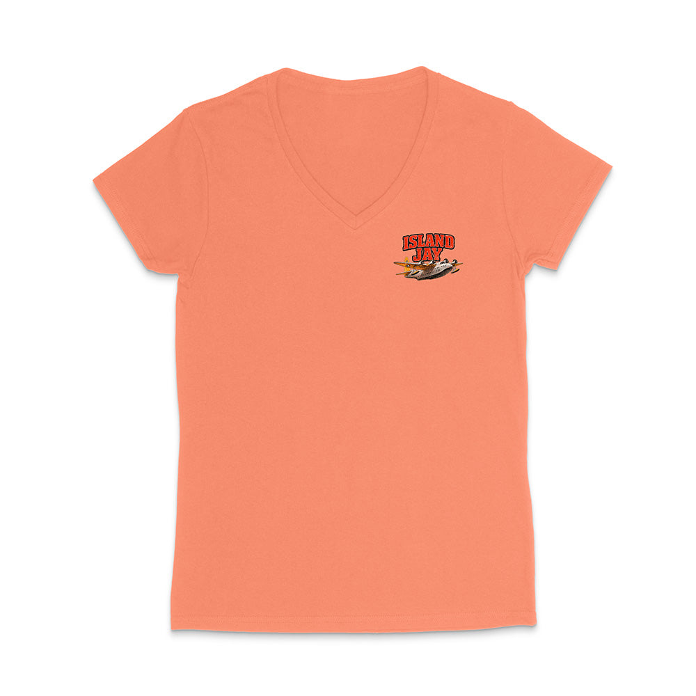 Women's Island Jay Find Your Paradise V-Neck T-Shirt