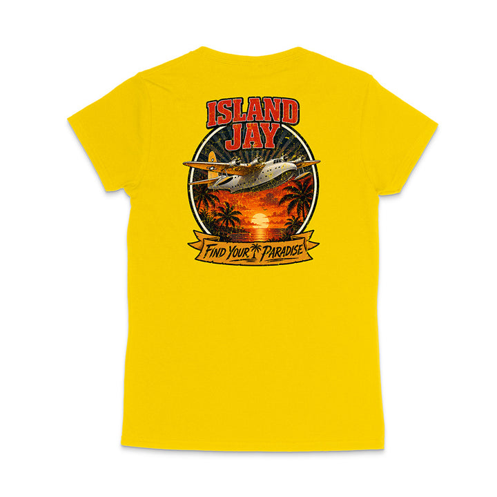 Women's Island Jay Find Your Paradise V-Neck T-Shirt