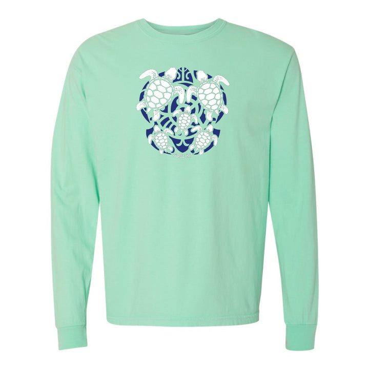 Sea Turtle Mosaic Long Sleeve Shirt
