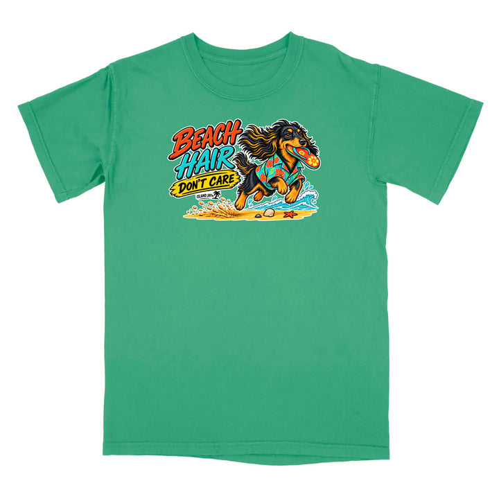 Beach Hair Don't Care Dog T-Shirt