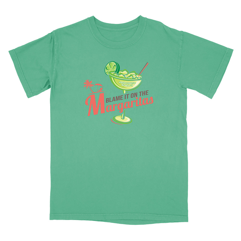 Howard Livingston Blame It On the Margaritas T-Shirt Island Green