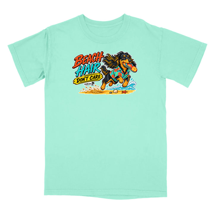 Beach Hair Don't Care Dog T-Shirt