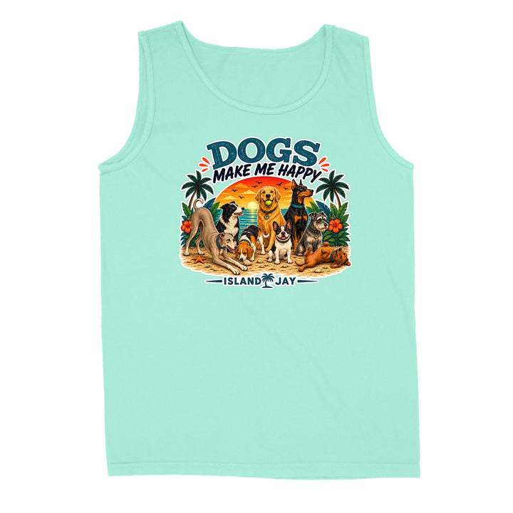 Dogs Make Me Happy Tank Top