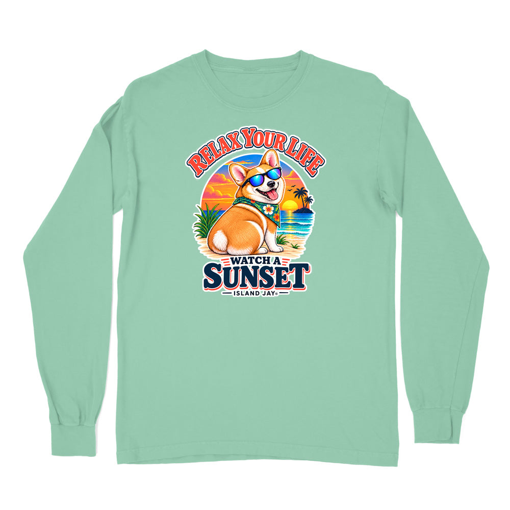 Relax Your Life Watch a Sunset Long Sleeve Shirt