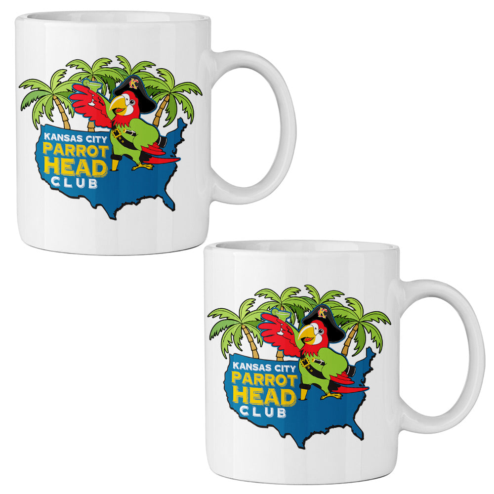Kansas City Parrot Head Club 11oz Ceramic Mug 2 Pack