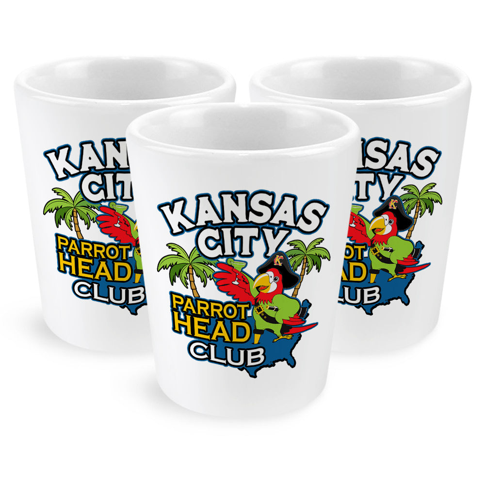 Kansas City Parrot Head Club Shot Glass