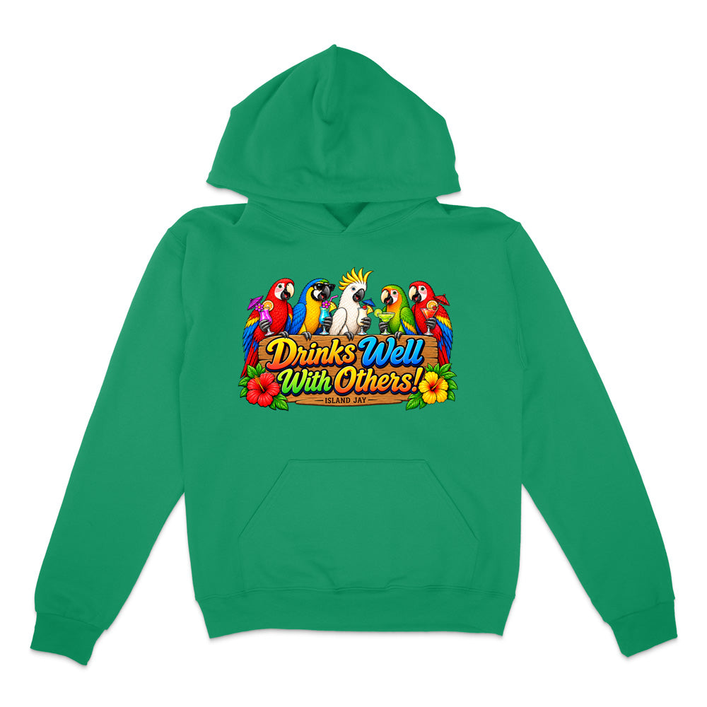 Drinks Well With Others Parrots Hoodie