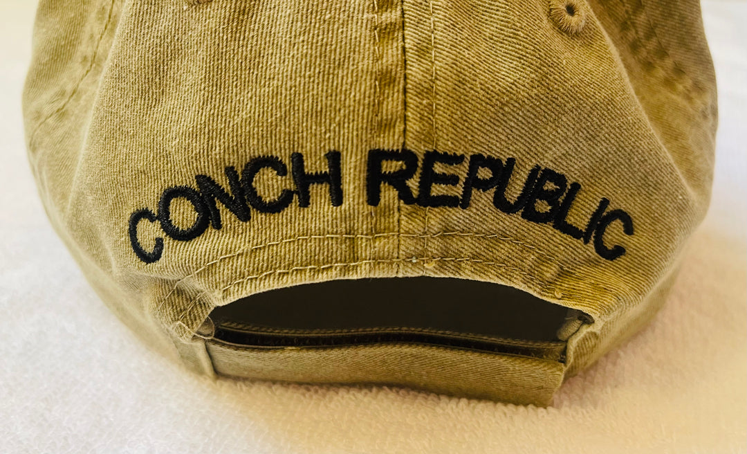 Key West southernmost point khaki Cap back