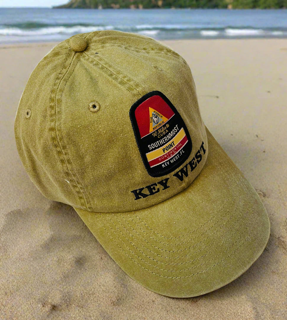 Key West southernmost point khaki hat