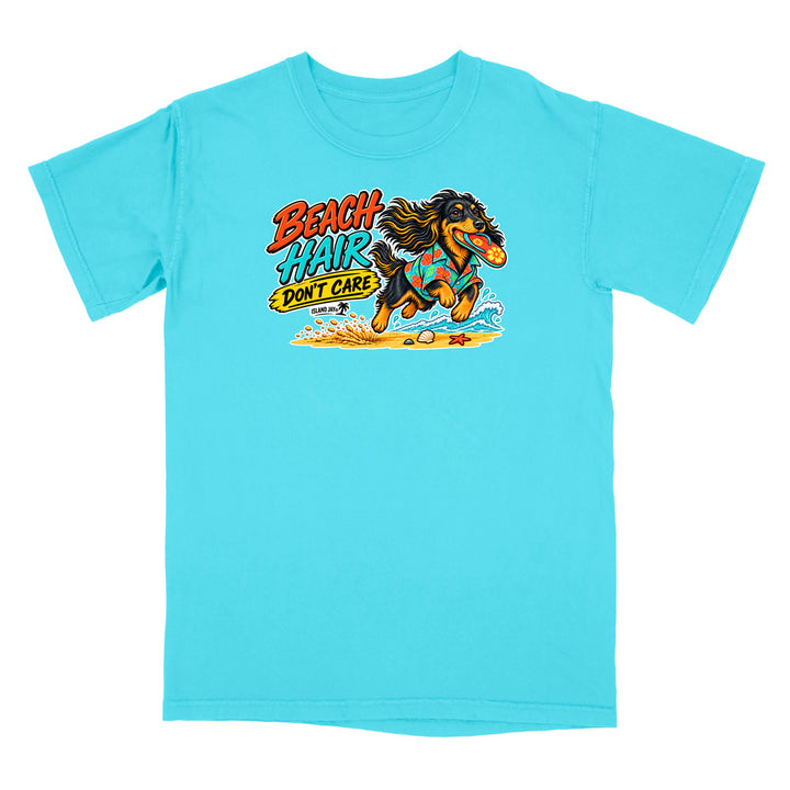 Beach Hair Don't Care Dog T-Shirt