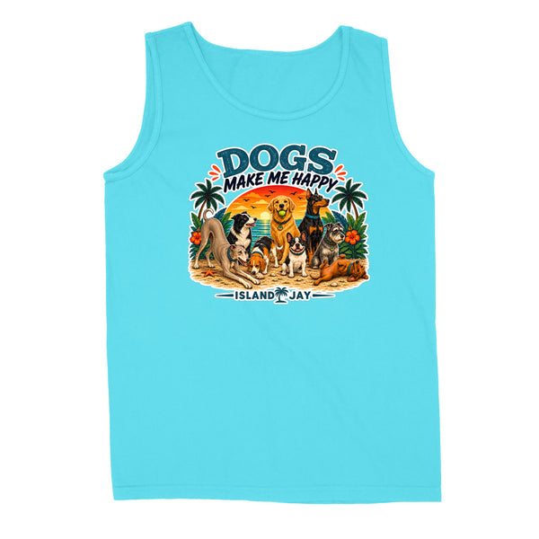 Dogs Make Me Happy Tank Top