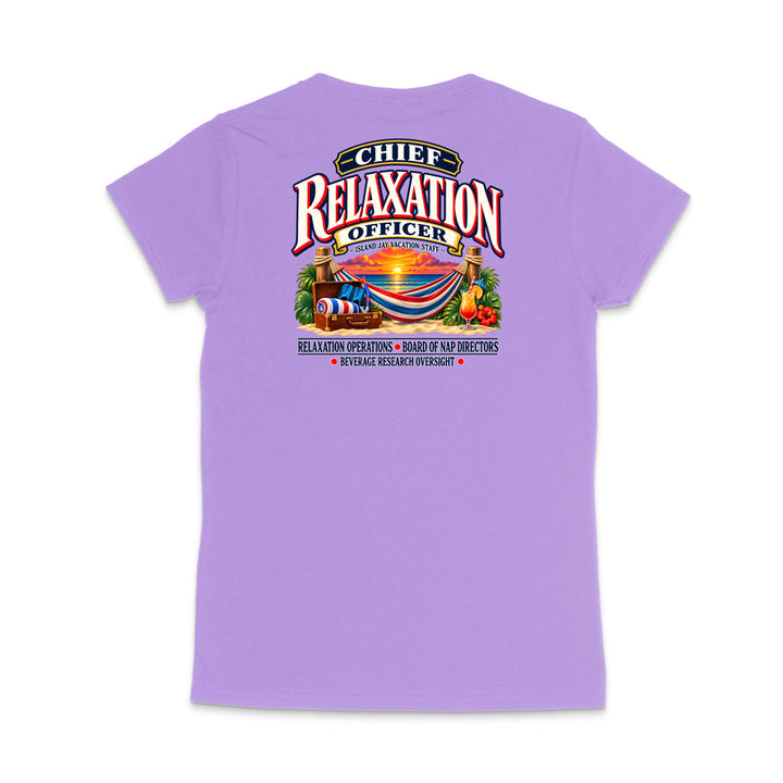 Chief Relaxation Officer WOMEN'S V-Neck T-Shirt