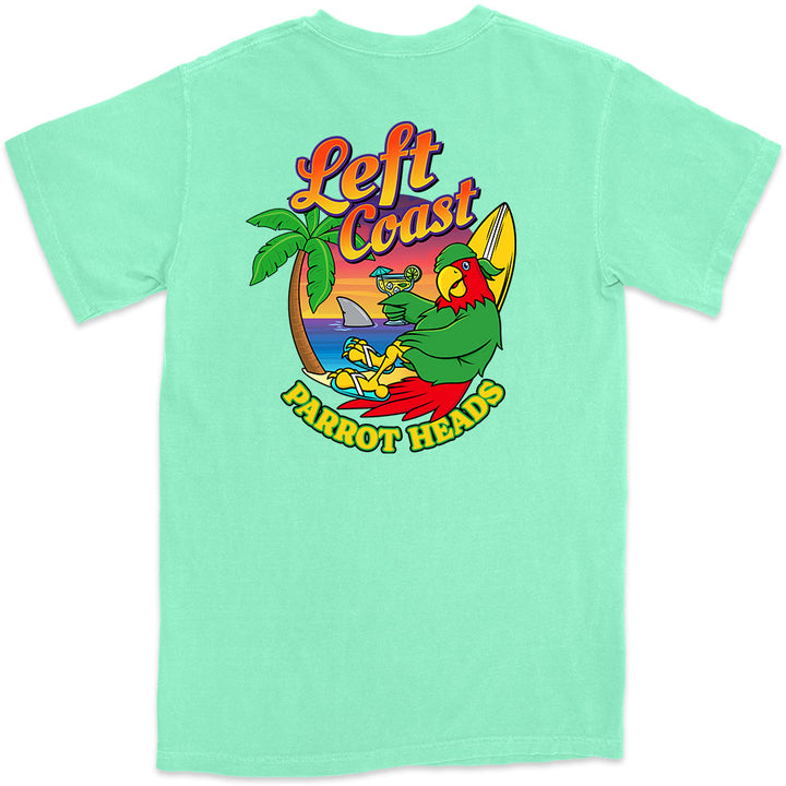 Left Coast Parrot Head Club T-Shirt Island Reef Green