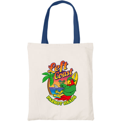 Left Coast Parrot Head Club Canvas Beach Tote Bag
