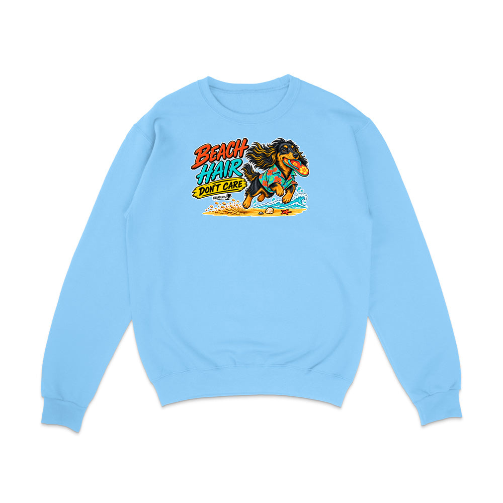 Beach Hair Don't Care Dog Sweatshirt