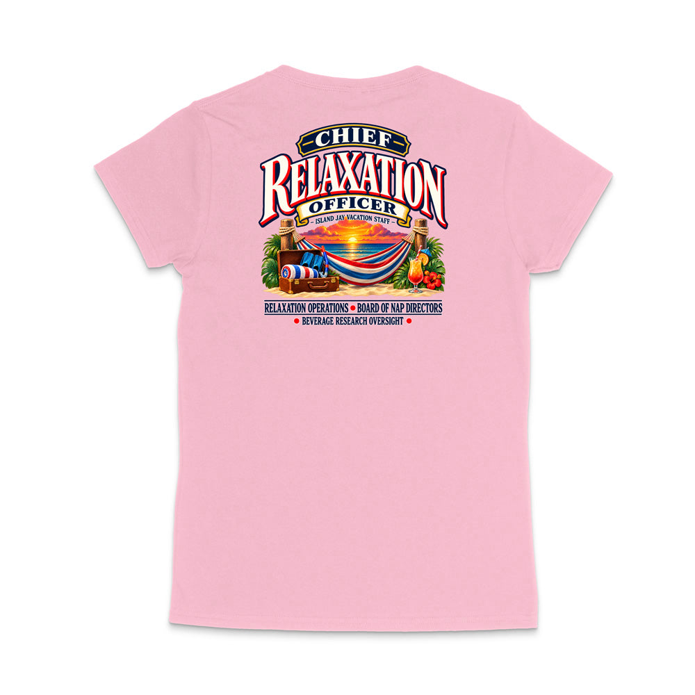 Chief Relaxation Officer WOMEN'S V-Neck T-Shirt