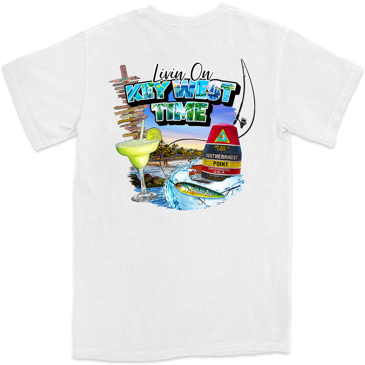 Livin On Key West Time Howard Livingston T-Shirt Ocean White