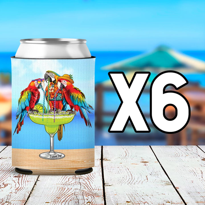 Margarita Parrot Party Can Cooler Sleeve 6 pack