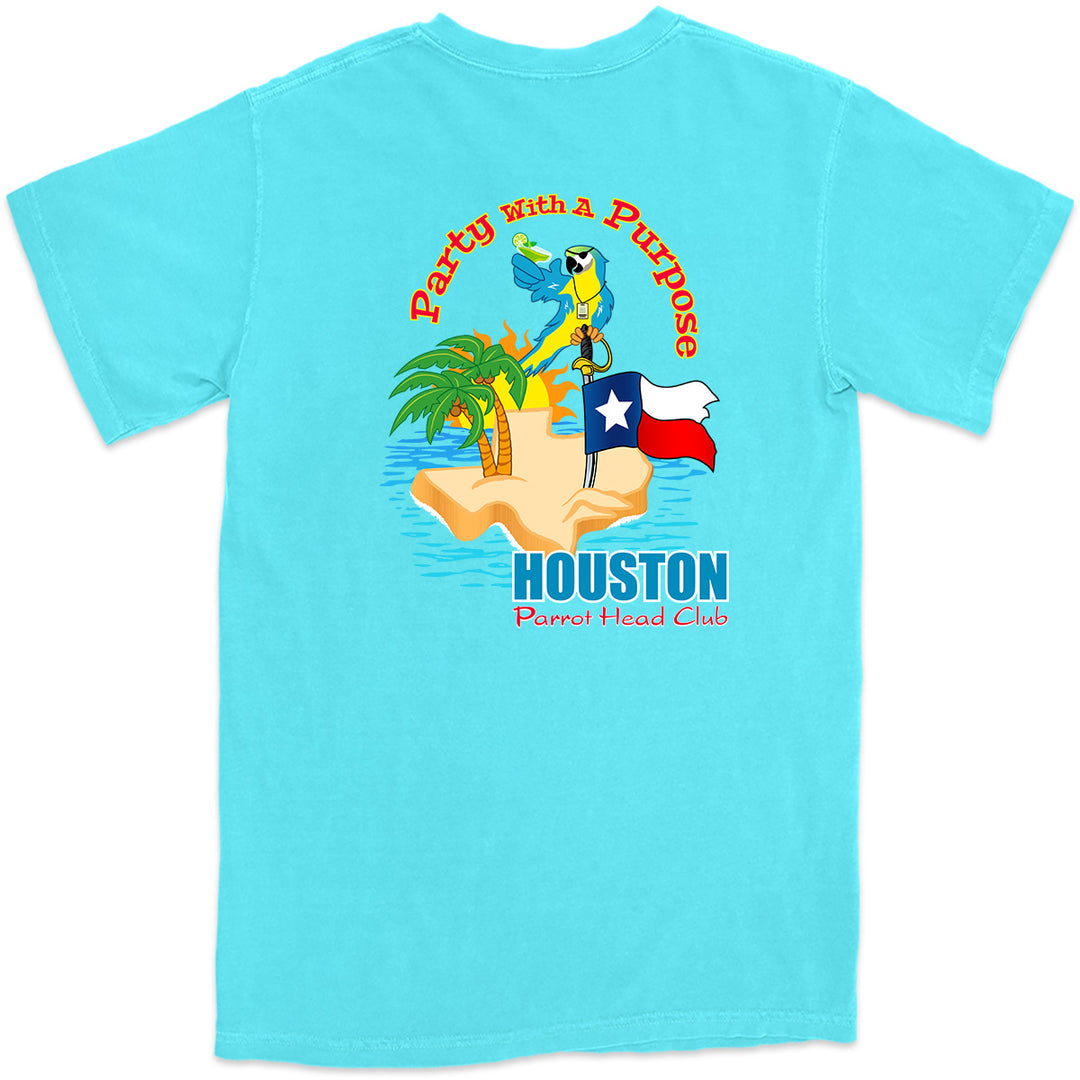 Houston Parrot Head Club T-Shirt Men's Lagoon