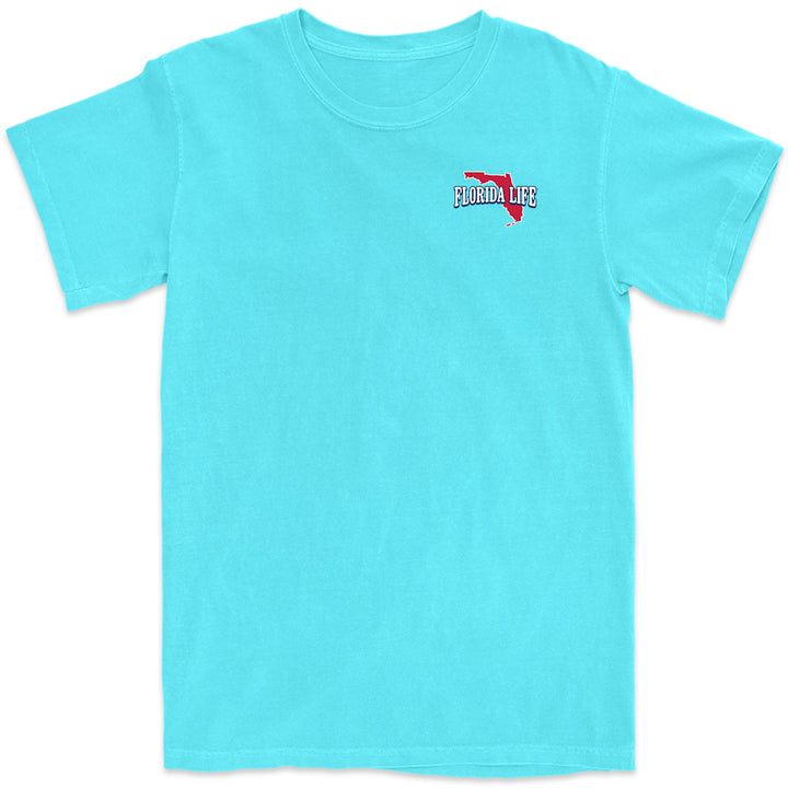 Florida Keys Florida State Flag T-Shirt Lagoon Blue