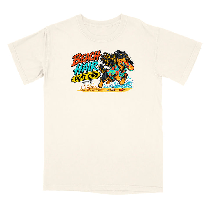 Beach Hair Don't Care Dog T-Shirt