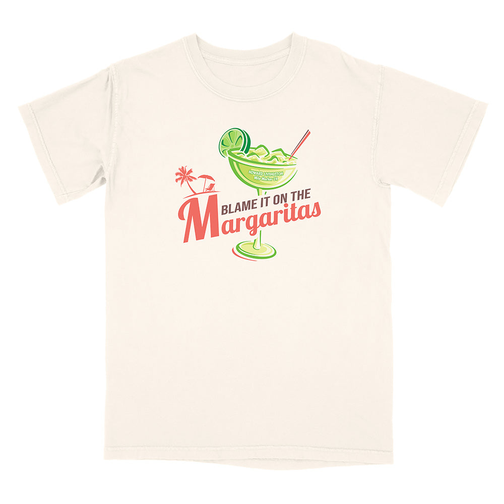 Howard Livingston Blame It On the Margaritas T-Shirt Natural White