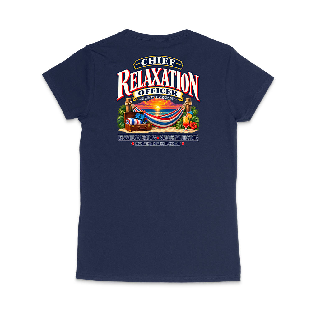 Chief Relaxation Officer WOMEN'S V-Neck T-Shirt