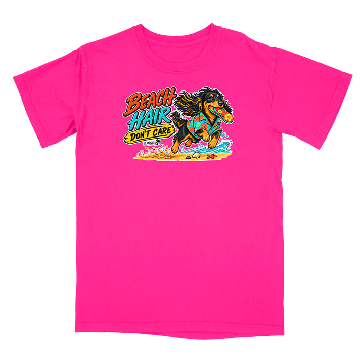 Beach Hair Don't Care Dog T-Shirt