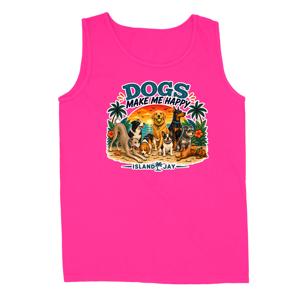 Dogs Make Me Happy Tank Top