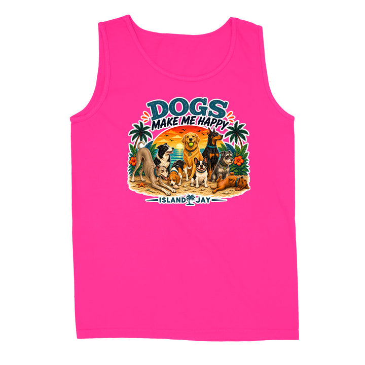 Dogs Make Me Happy Tank Top