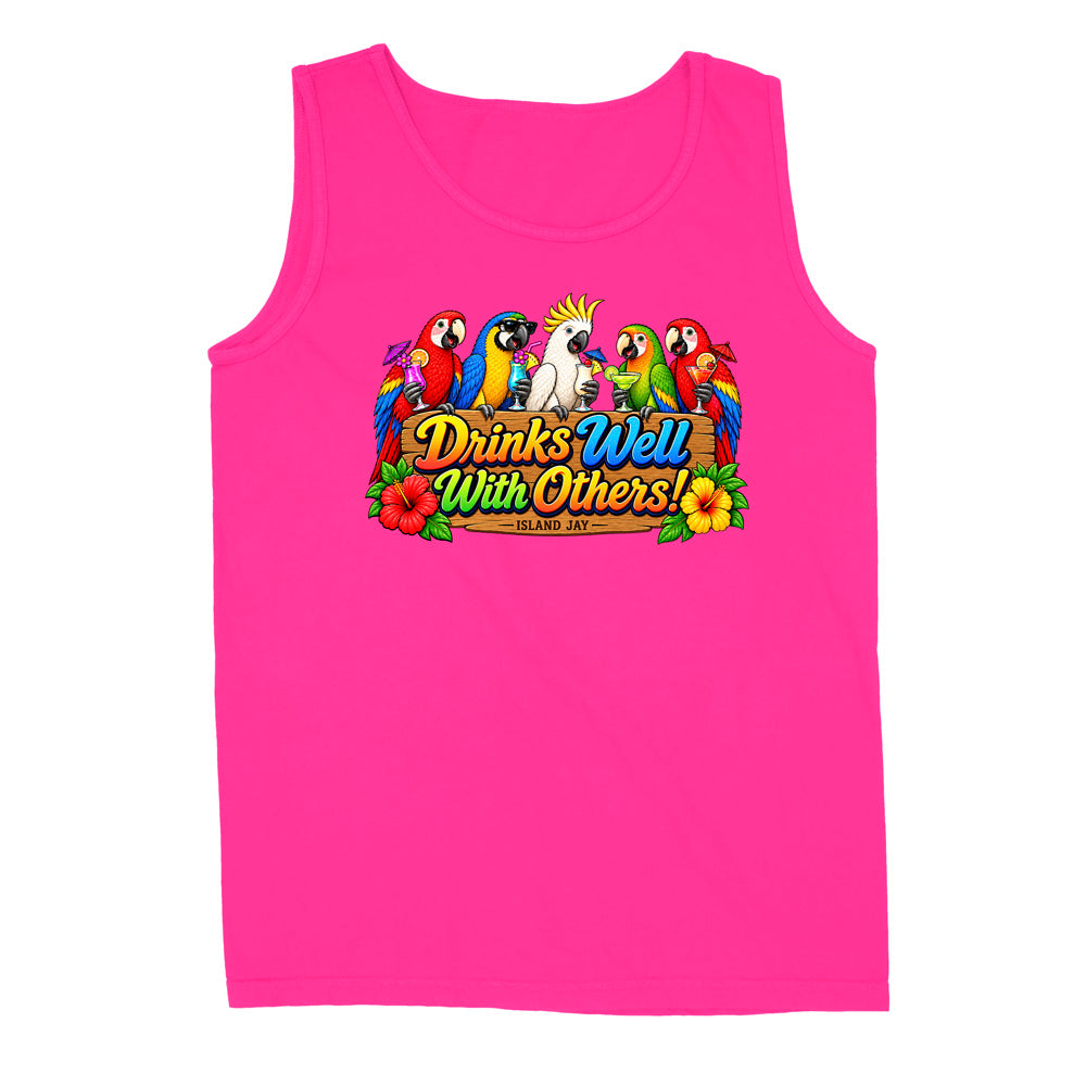 Drinks Well With Others Parrots Tank Top