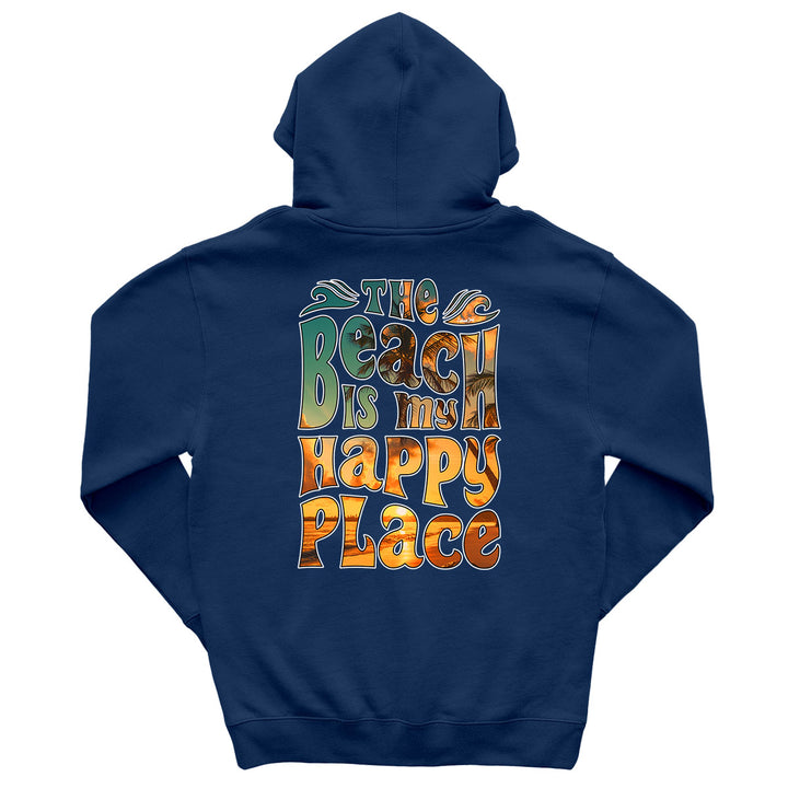 The Beach Is My Happy Place Lā Nani Soft Style Pullover Hoodie Navy
