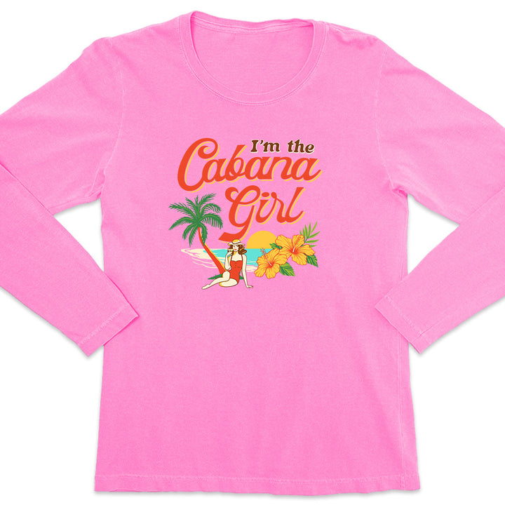 Women's I'm The Cabana Girl Hibiscus Long Sleeve T-Shirt