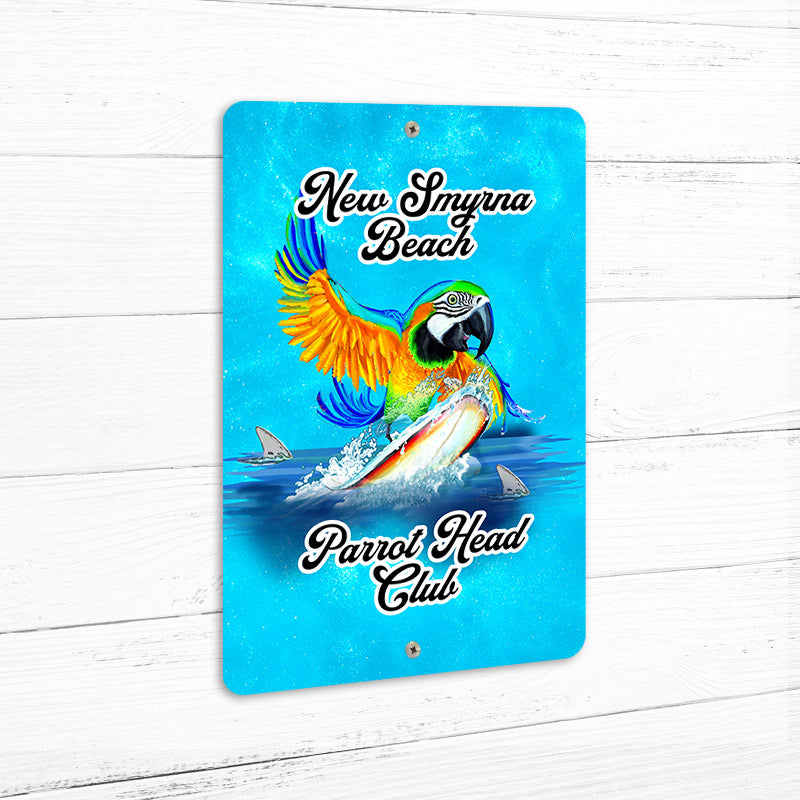 New Smyrna Beach Parrot Head Club 8" x 12" Beach Sign
